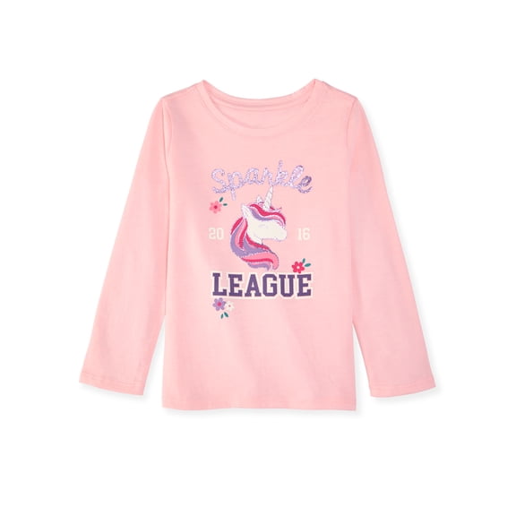 Garanimals Baby & Toddler Girl Long Sleeve Shirts, Single & 3-Pack, Sizes 0-6T