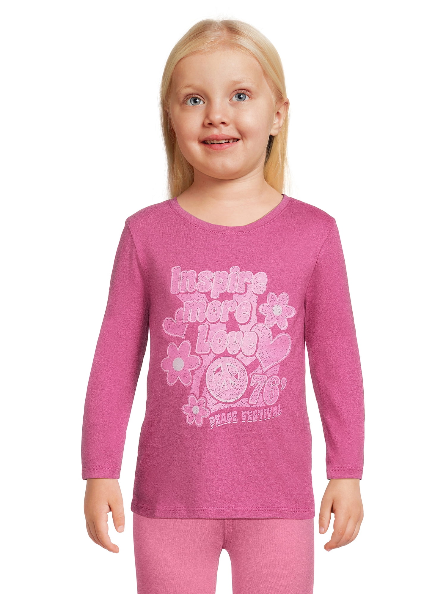 Garanimals Toddler Girl Long Sleeve Graphic TShirt, Sizes 18M2T