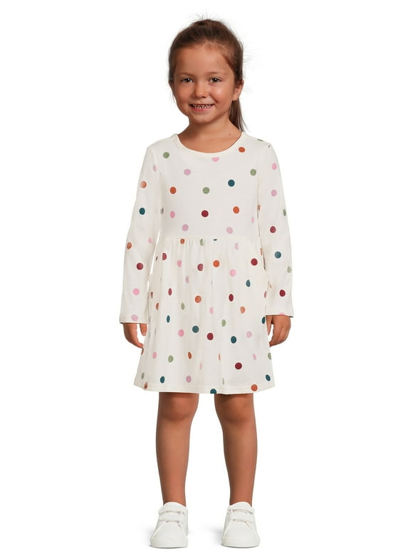 Garanimals Toddler Girl Long Sleeve Print Dress, Sizes 18M-2T