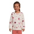 thumbnail image 1 of Garanimals Toddler Girl Long Sleeve Print Fleece Sweatshirt, Sizes 2T-5T, 1 of 8