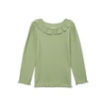 thumbnail image 1 of Garanimals Toddler Girl Long Sleeve Rib Ruffle Neck Top, Sizes 18M-5T, 1 of 3