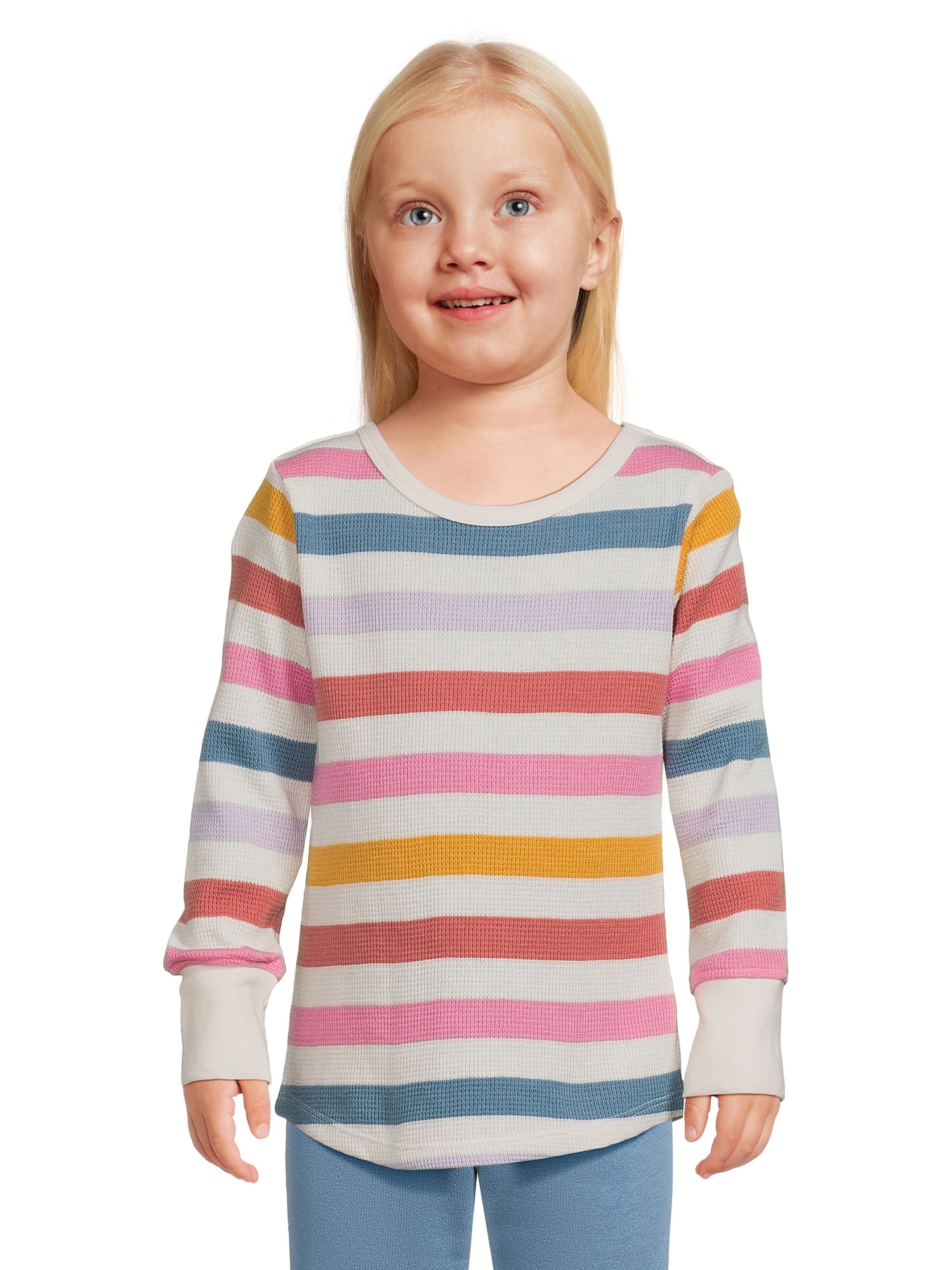 Garanimals Toddler Girl Long Sleeve Thermal T-Shirt, Sizes 12M -5T ...