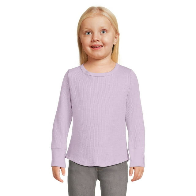Garanimals Toddler Girl Long Sleeve Thermal TShirt, Sizes 12M 5T