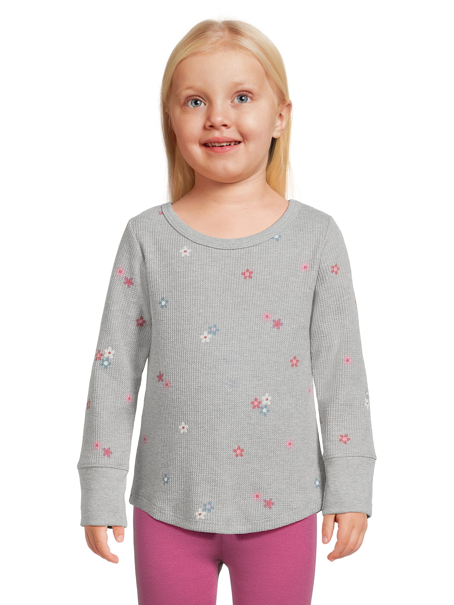 Garanimals Toddler Girl Long Sleeve Thermal TShirt, Sizes 12M 5T