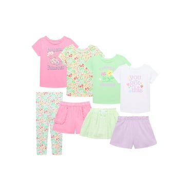 Garanimals Toddler Girl Mix and Match Outfits Kid-Pack, 8-Piece, Sizes 18M-5T