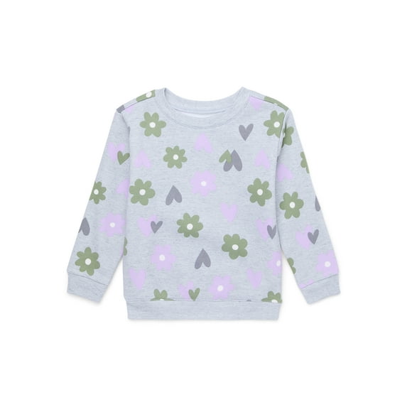 Garanimals Toddler Girl Print Fleece Sweatshirt, Sizes 2T-5T