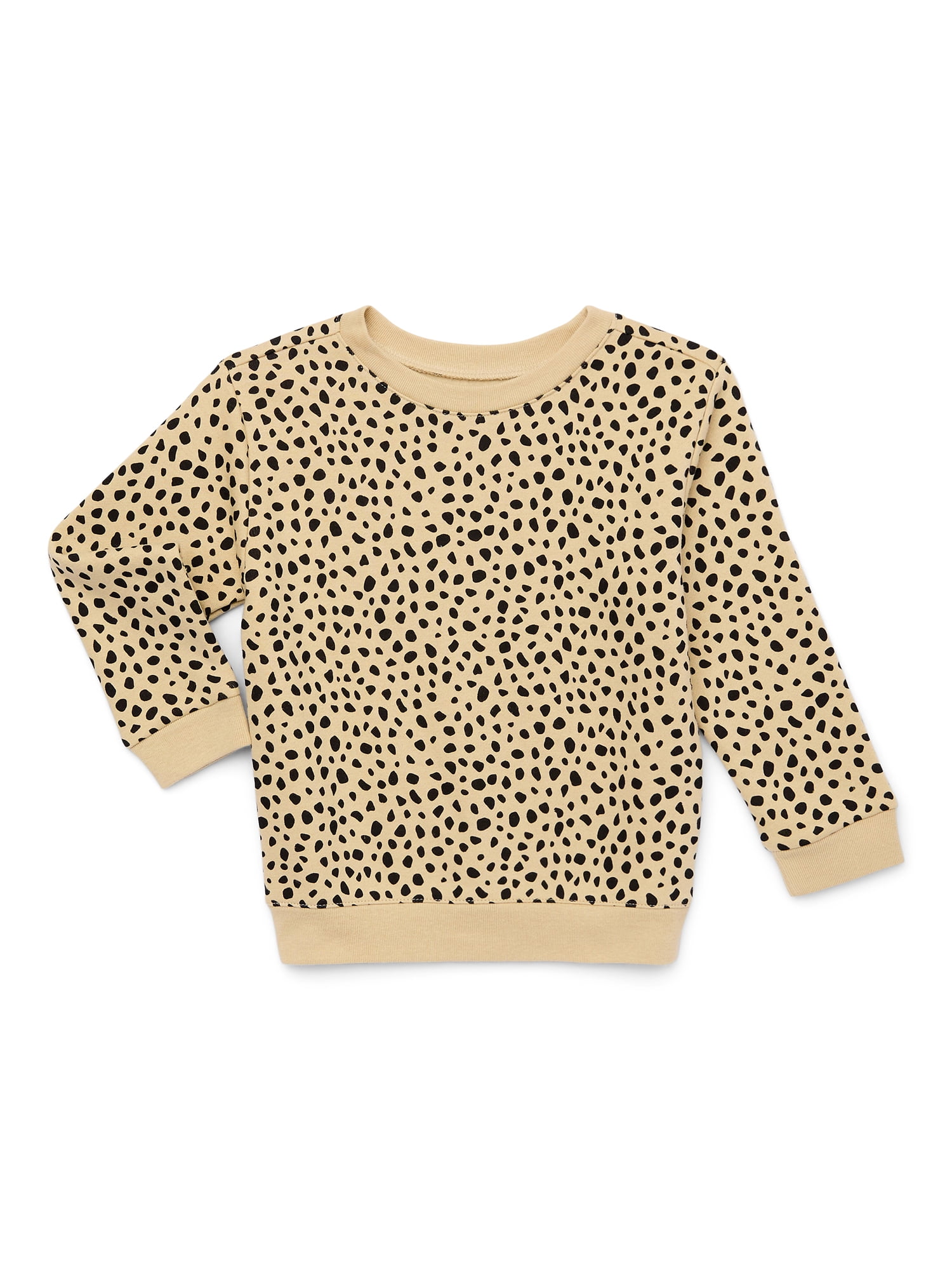 SAY Toddler Girl Fleece Contrast Sleeves Sweatshirt