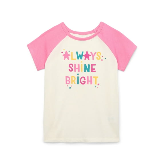 Garanimals Toddler Girl Raglan Graphic Print T-Shirt, Sizes 18M-5T