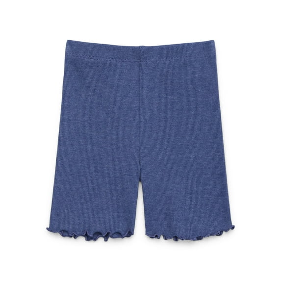 Garanimals Toddler Girl Rib Biker Shorts with Lettuce Hem, Sizes 18M-5T