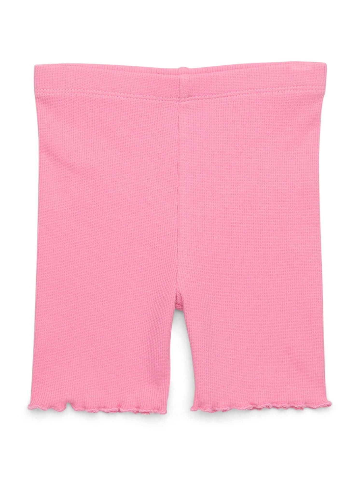 Garanimals Toddler Girl Rib Biker Shorts with Lettuce Hem, Sizes 18M-5T