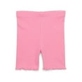 thumbnail image 1 of Garanimals Toddler Girl Rib Biker Shorts with Lettuce Hem, Sizes 18M-5T, 1 of 3