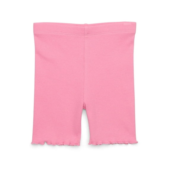 Garanimals Toddler Girl Rib Biker Shorts with Lettuce Hem, Sizes 18M-5T