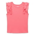 thumbnail image 1 of Garanimals Toddler Girl Rib Tee with Flutter Sleeves, Sizes 18M-5T, 1 of 4