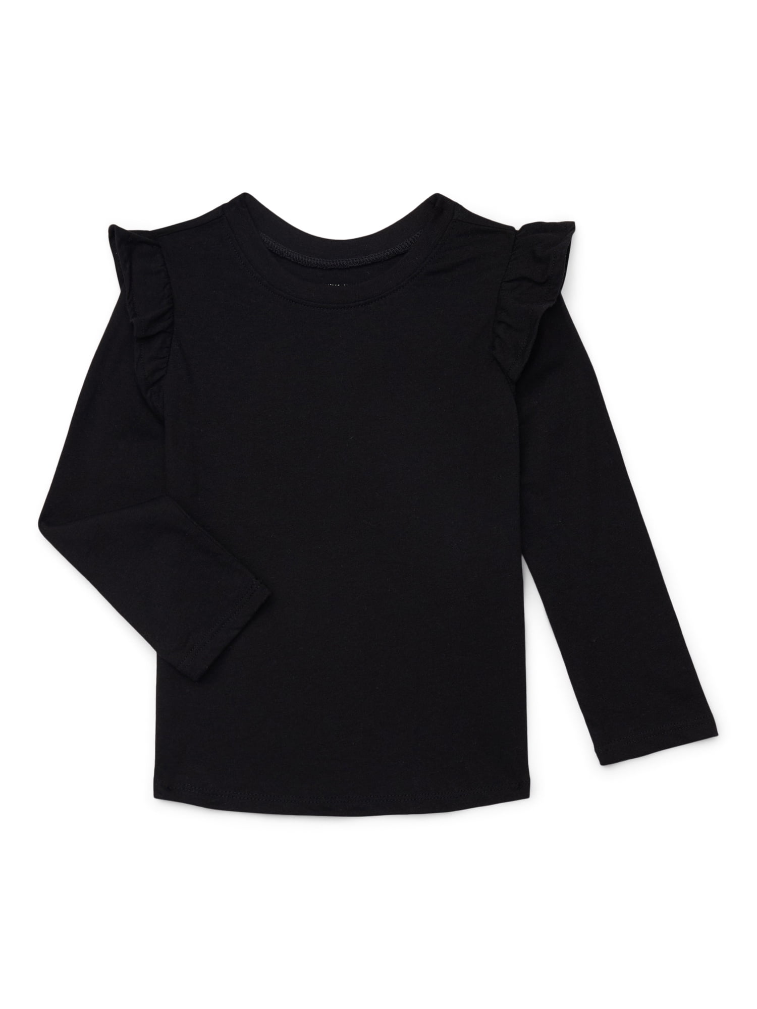 Garanimals Toddler Girl Ruffle Shoulder Long Sleeve T-Shirt, Sizes 18M-5T