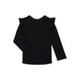 thumbnail image 1 of Garanimals Toddler Girl Ruffle Shoulder Long Sleeve T-Shirt, Sizes 18M-5T, 1 of 3