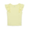 thumbnail image 1 of Garanimals Toddler Girl Ruffle Sleeve Rib Top, Sizes 18M-5T, 1 of 3