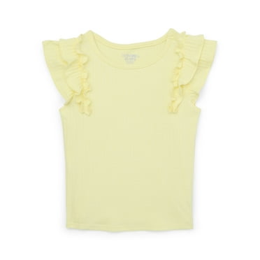 Garanimals Toddler Girl Ruffle Sleeve Rib Top, Sizes 18M-5T