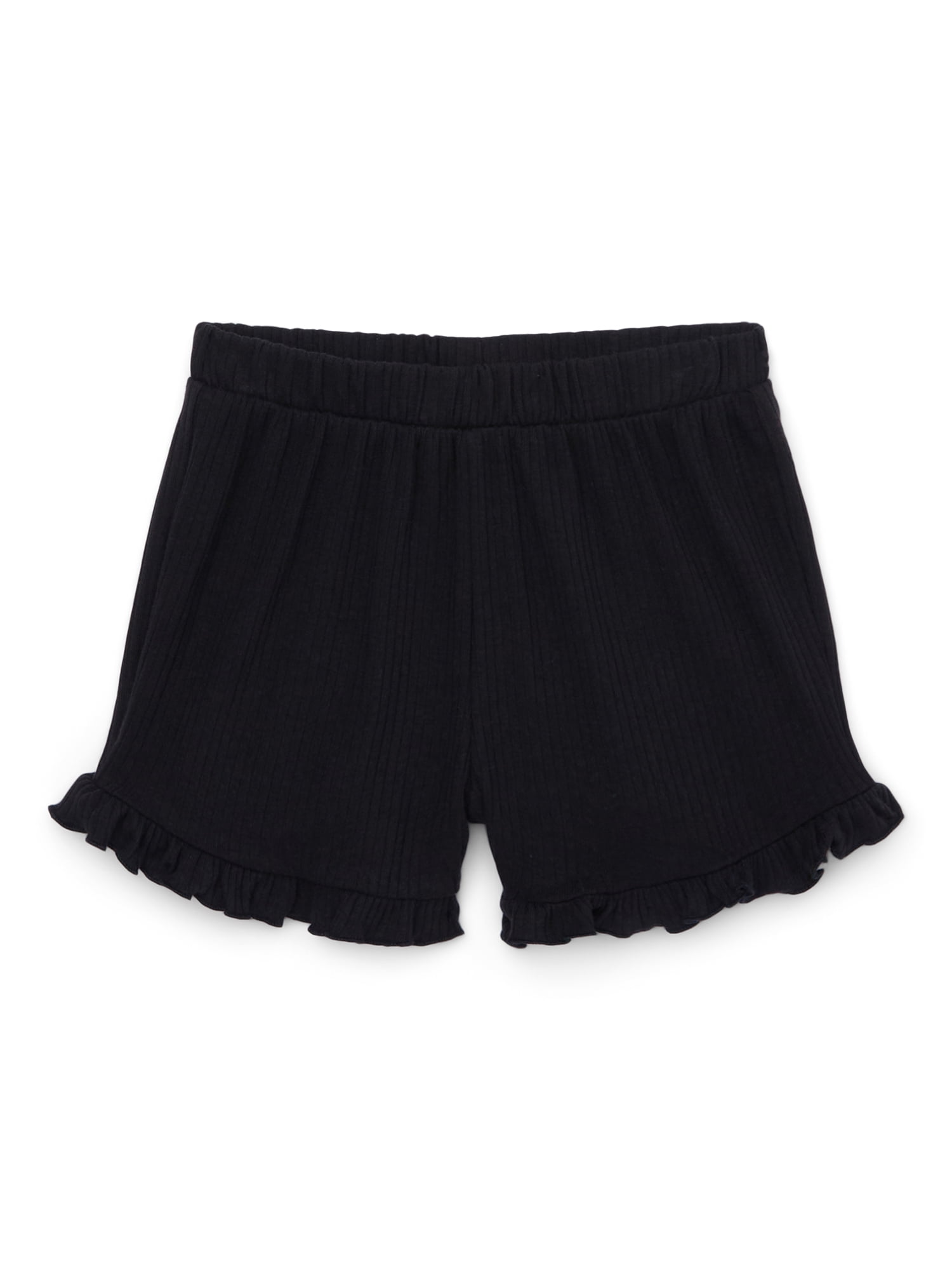 Garanimals Toddler Girl Ruffle Solid Rib Shorts, Sizes 18M-5T - Walmart.com