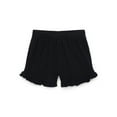 thumbnail image 1 of Garanimals Toddler Girl Ruffle Solid Rib Shorts, Sizes 18M-5T, 1 of 3