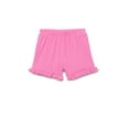 thumbnail image 1 of Garanimals Toddler Girl Ruffle Solid Rib Shorts, Sizes 18M-5T, 1 of 3