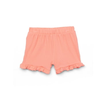Garanimals Toddler Girl Ruffle Solid Rib Shorts, Sizes 18M-5T
