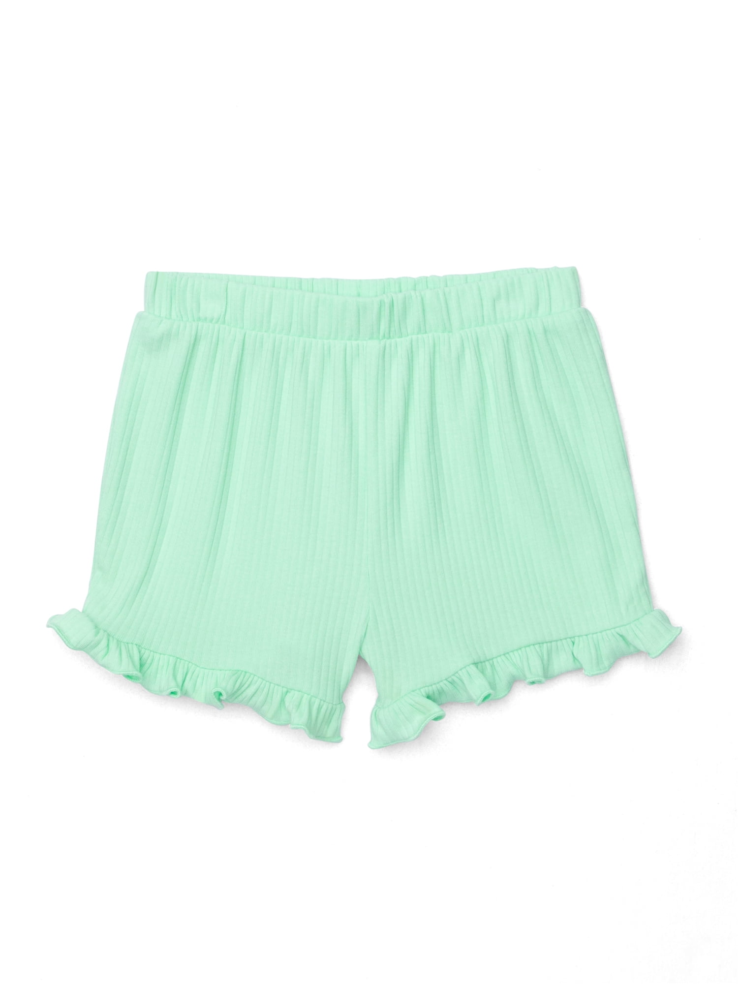 Garanimals Toddler Girl Ruffle Solid Rib Shorts, Sizes 18M-5T - Walmart.com