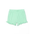 thumbnail image 1 of Garanimals Toddler Girl Ruffle Solid Rib Shorts, Sizes 18M-5T, 1 of 3