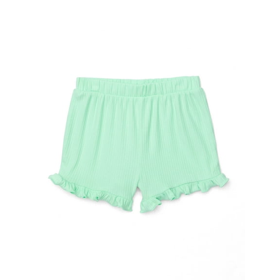 Garanimals Toddler Girl Ruffle Solid Rib Shorts, Sizes 18M-5T