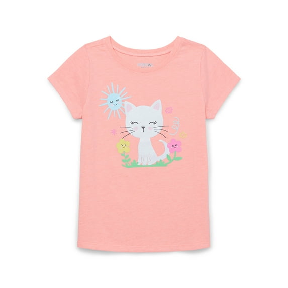 Garanimals Toddler Girls Graphic Tee with Short Sleeves, Sizes 18M-5T