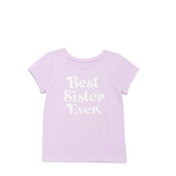 Garanimals Toddler Girls Graphic Tee with Short Sleeves, Sizes 18M-5T