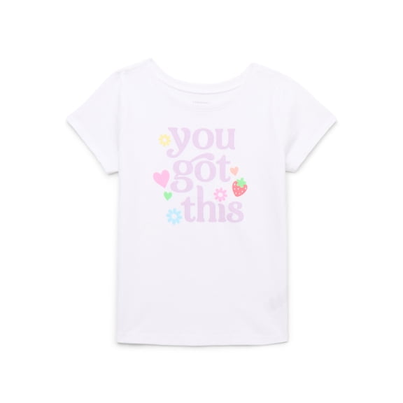 Garanimals Toddler Girls Graphic Tee with Short Sleeves, Sizes 18M-5T