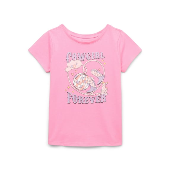 Garanimals Toddler Girls Graphic Tee with Short Sleeves, Sizes 18M-5T