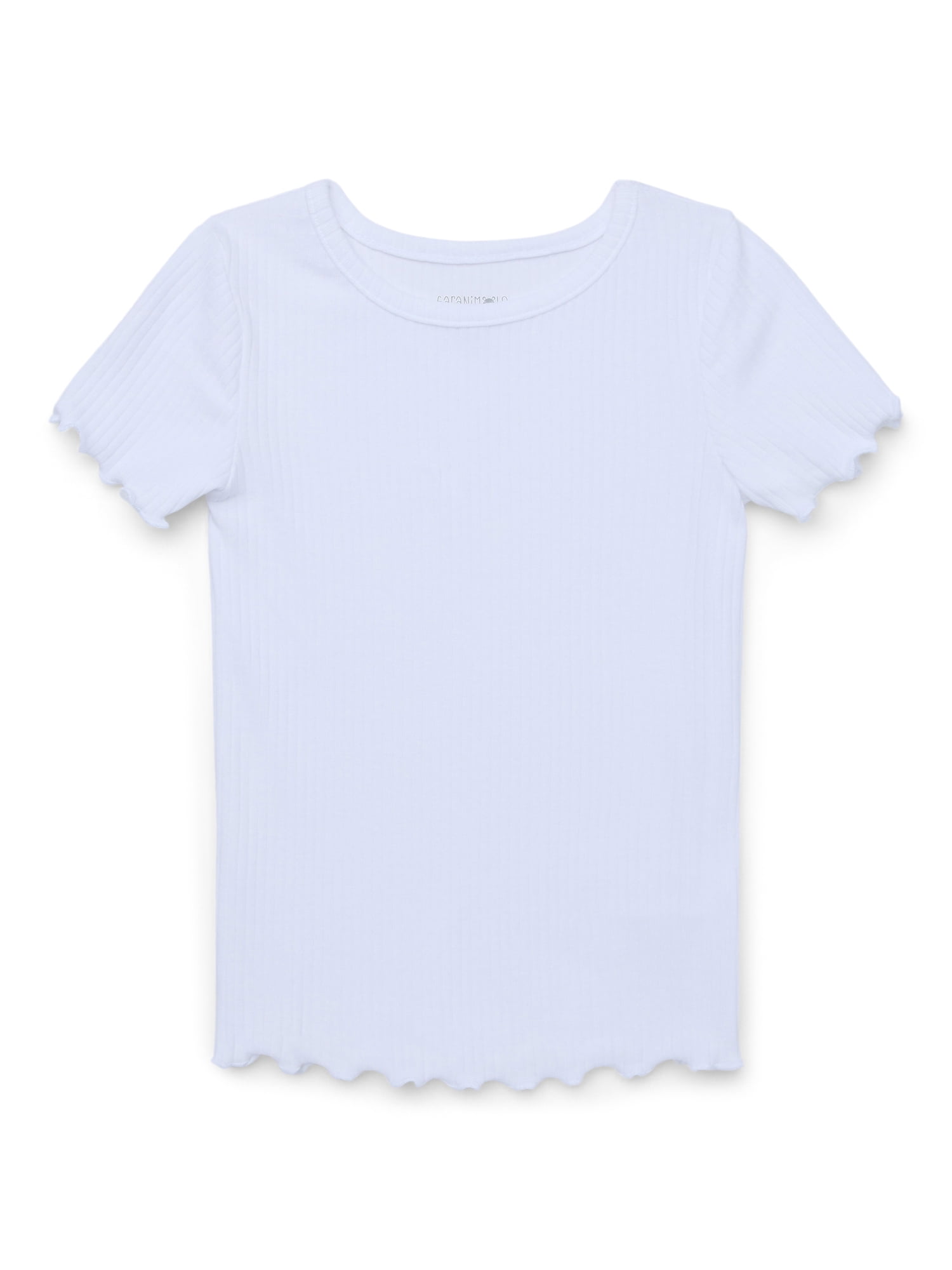 Garanimals Toddler Girl Short Sleeve Solid Rib T-Shirt, Sizes 18M-5T ...