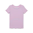 thumbnail image 1 of Garanimals Toddler Girl Short Sleeve Striped Rib T-Shirt, Sizes 18M-5T, 1 of 4