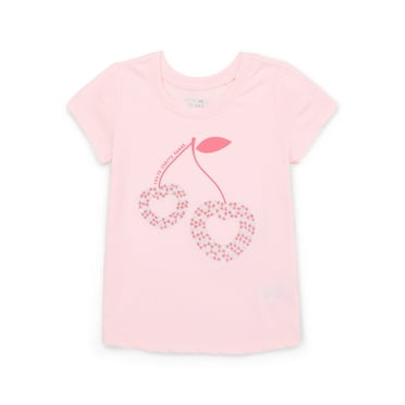 Garanimals Toddler Girl Short Sleeve T-Shirt with Sequin Detail, Sizes 18M-5T