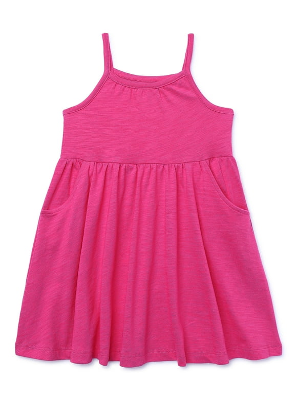Garanimals Toddler Girl Solid Jersey Slub Tank Dress, Sizes 12M-5T