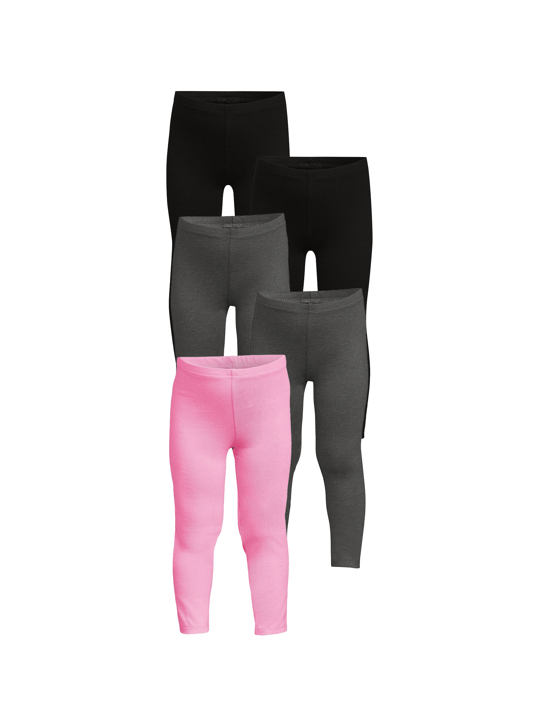 Garanimals Toddler Girl Solid Leggings Multipack, 5Pack, Sizes 12M5T