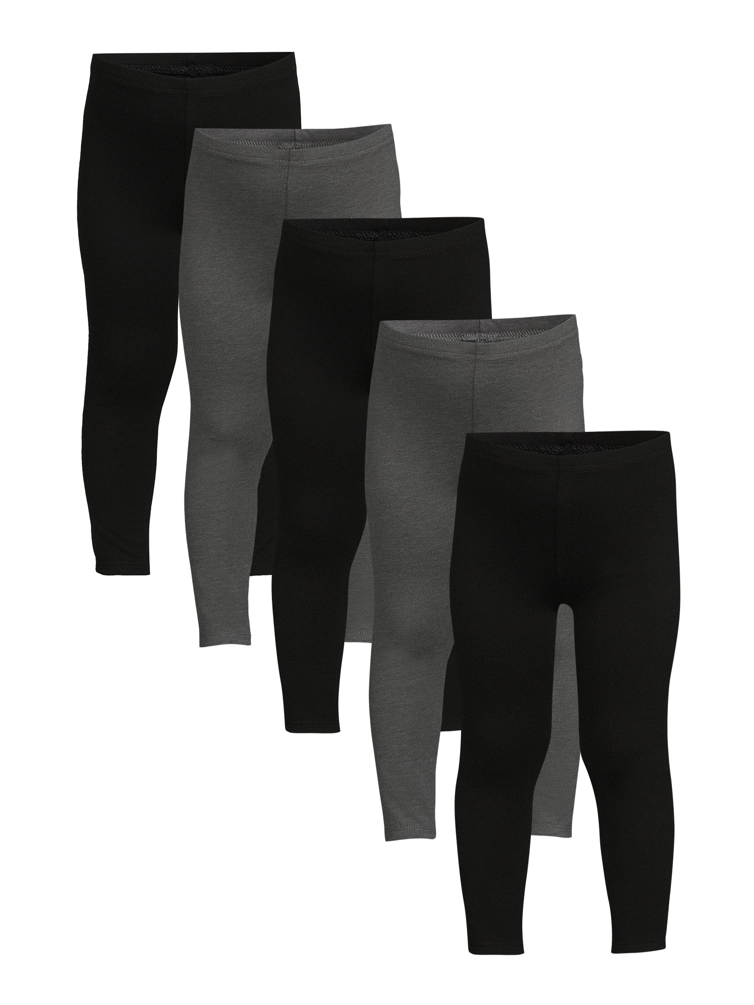 Garanimals Toddler Girl Solid Leggings Multipack, 5Pack, Sizes 12M5T
