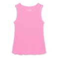 thumbnail image 1 of Garanimals Toddler Girl Solid Rib Tank with Lettuce Hem, Sizes 18M-5T, 1 of 3