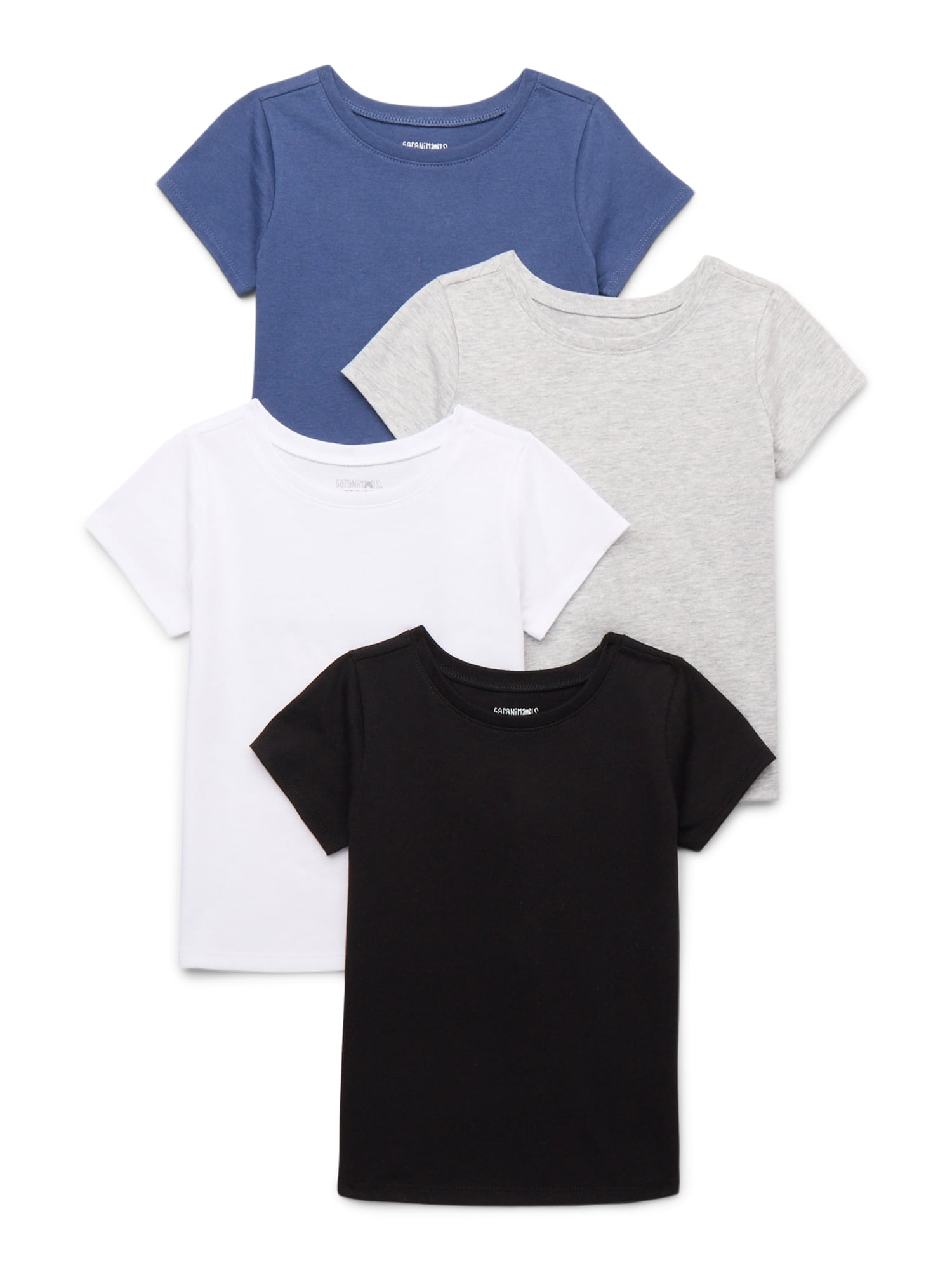 Garanimals Toddler Girl Core Short Sleeve Tees Multipack, 4-Pack, Sizes 18M-5T