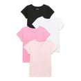 thumbnail image 1 of Garanimals Toddler Girl Core Short Sleeve Tees Multipack, 4-Pack, Sizes 18M-5T, 1 of 3