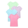 thumbnail image 1 of Garanimals Toddler Girl Core Short Sleeve Tees Multipack, 4-Pack, Sizes 18M-5T, 1 of 5