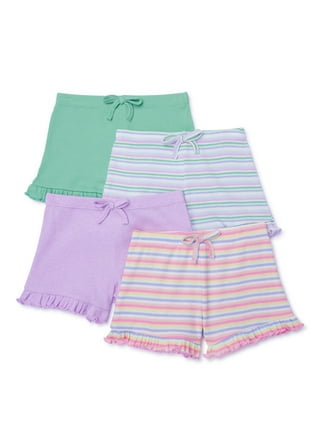 Pimfylm Cotton Baby Toddler Girls Cotton Icing Ruffles Shorts Pants Black  4-5 Years 