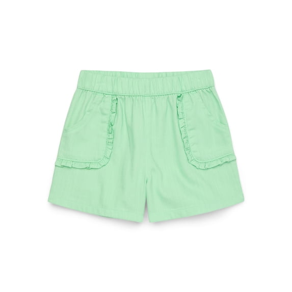 Garanimals Toddler Girl Twill Shorts with Ruffle Pocket, Sizes 18M-5T