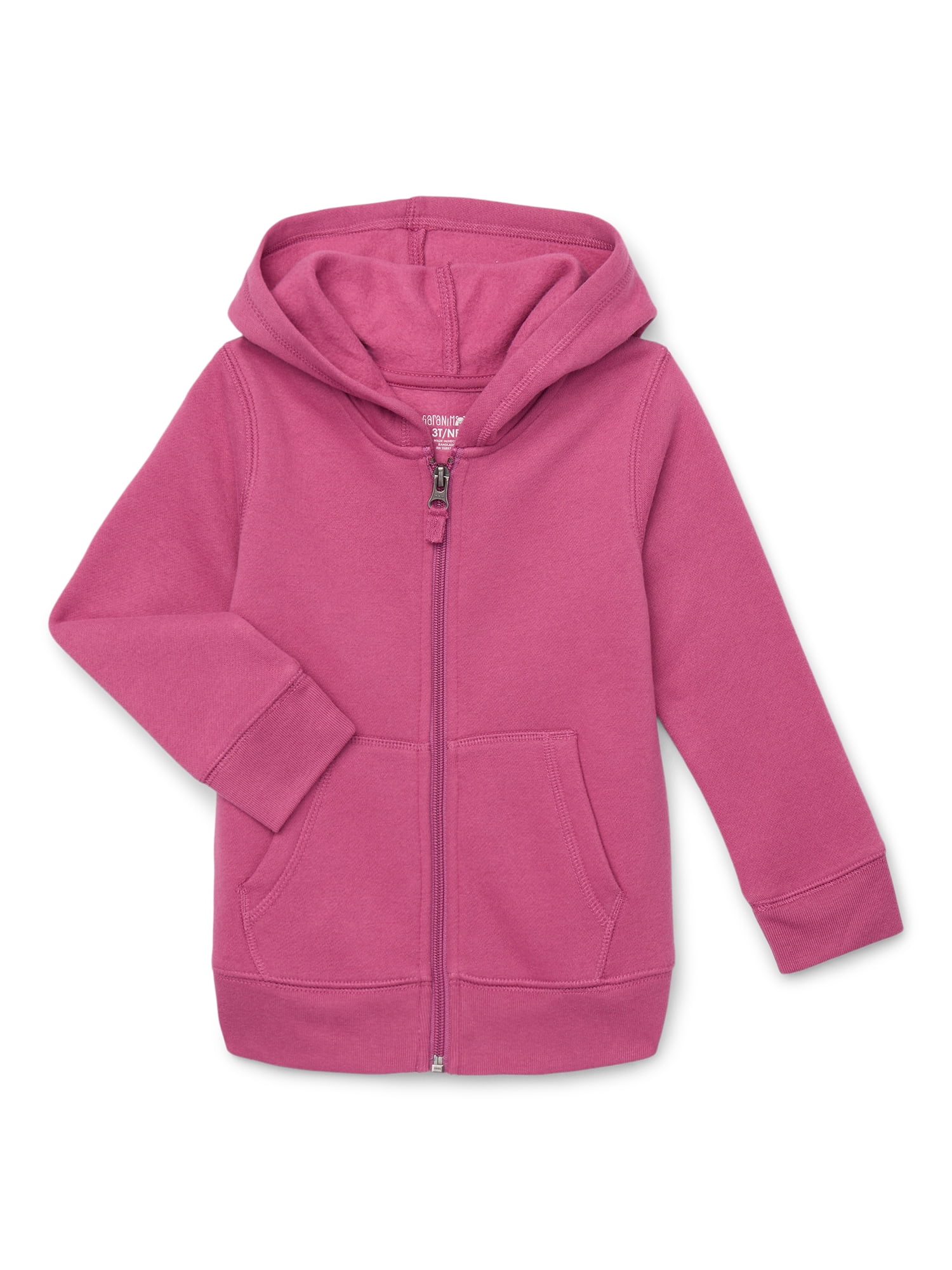 Garanimals Toddler Girl Zip Up Butter Fleece Hoodie, Sizes 18M-5T