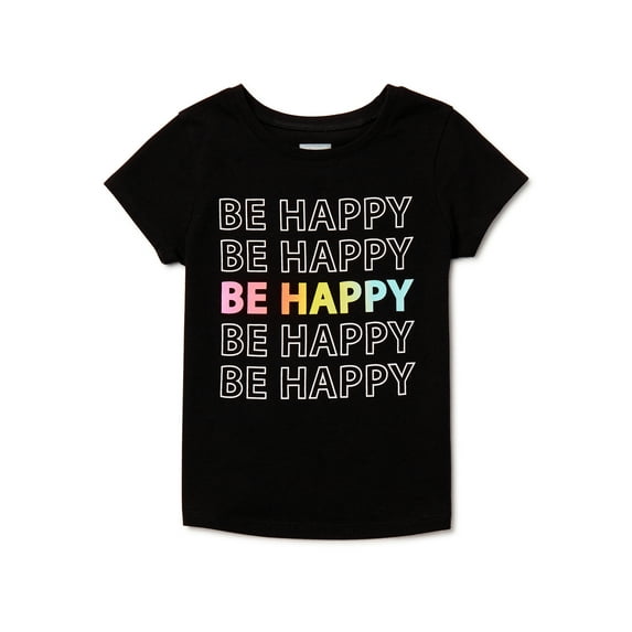 Garanimals Toddler Girls' "Be Happy" Short Sleeve Tee