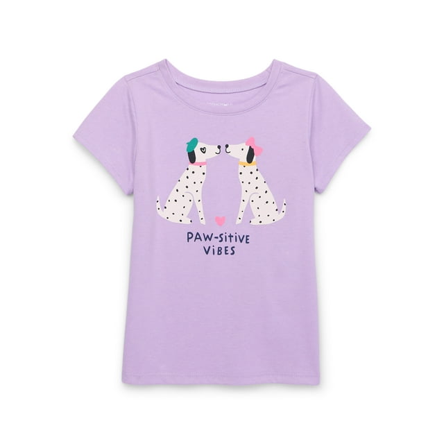 Garanimals Toddler Girls’ Graphic Tee with Short Sleeves, Sizes 18M-5T
