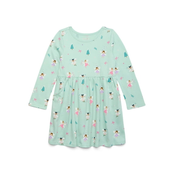 Garanimals Toddler Girls Holiday Print Skater Dress, Sizes 18M-5T