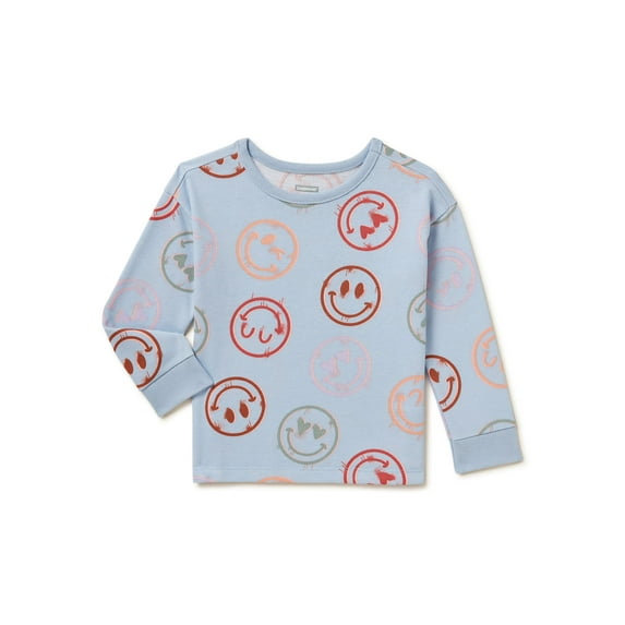 Garanimals Toddler Girls Long Sleeve French Terry Sweatshirt, Sizes 12M-5T