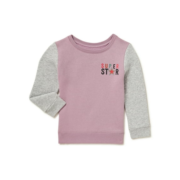 Garanimals Toddler Girls Long Sleeve Graphic Fleece Top, Sizes 2T-5T